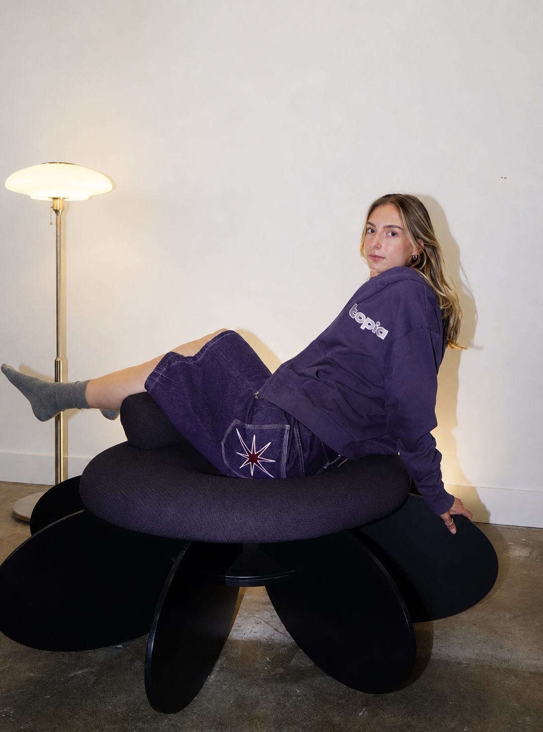 Polaris Zip Hoodie - Washed Navy